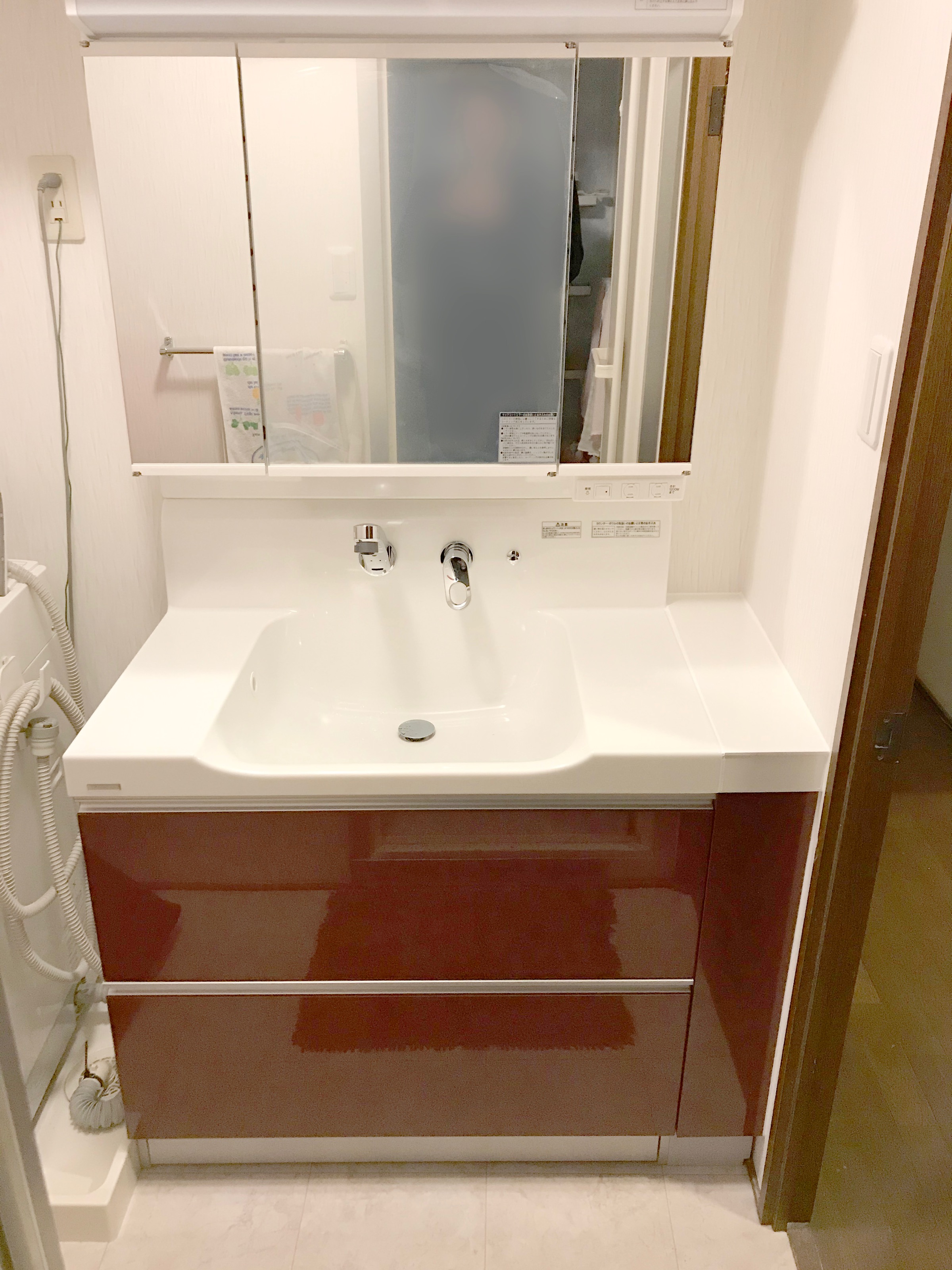 洗面台 収納力を考えた水廻りリフォーム